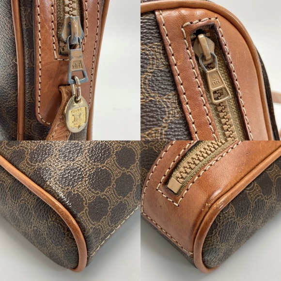 CELINE Macadam pattern shoulder bag Brown x - Picture 5 of 7